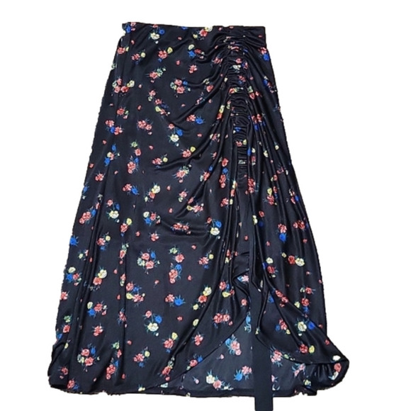 Mo&co Rose Print Slit Skirt XS - Picture 4 of 10